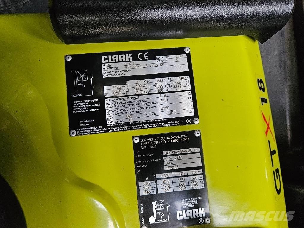 Clark GTX 18 バッテリーフォークリフト