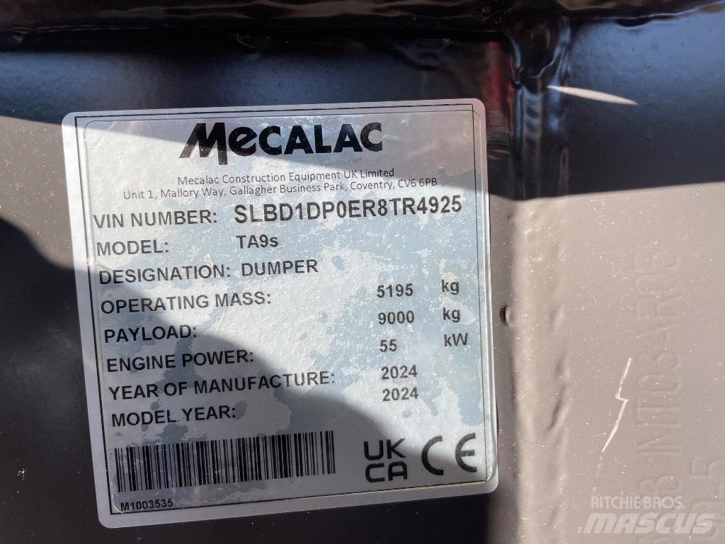 Mecalac TA 9 S アーティキュレート式ダンプトラック