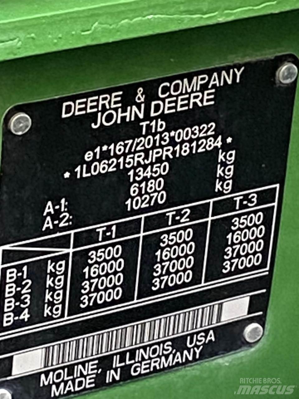 John Deere 6R 215 トラクター