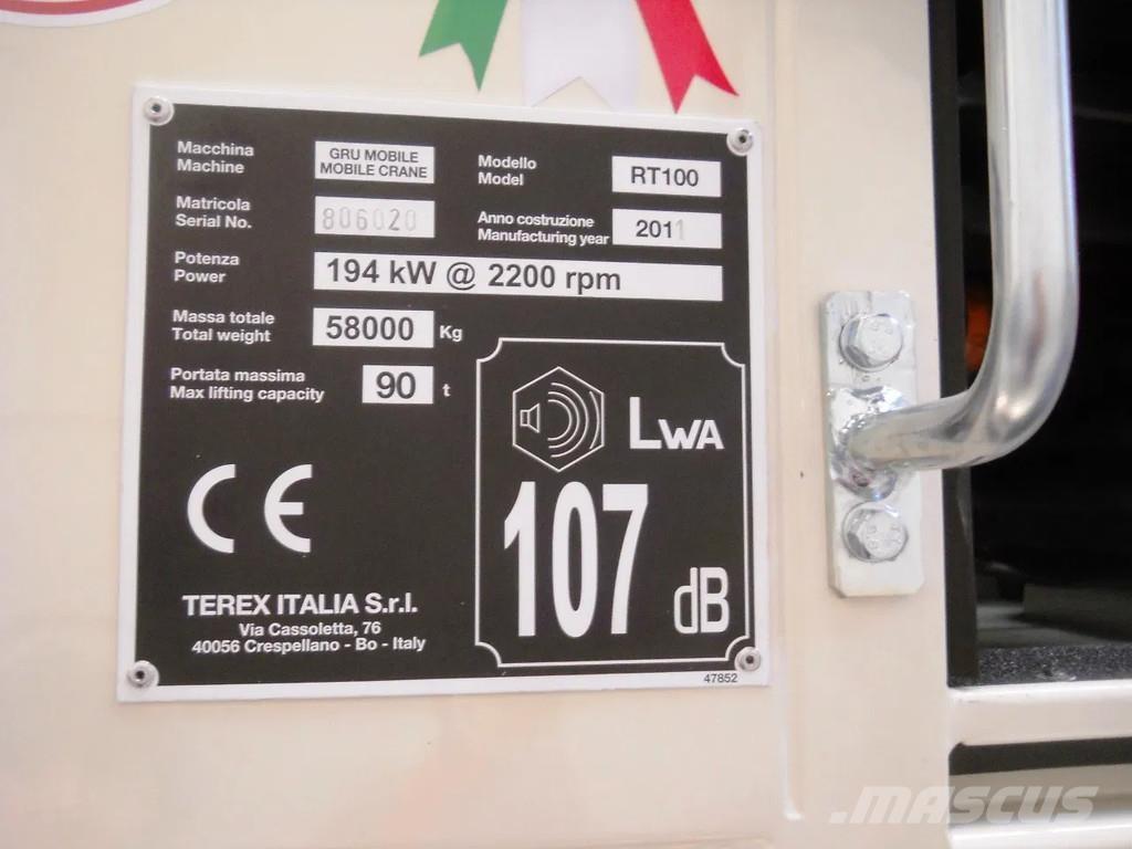 Terex RT100 ラフテレーンクレーン