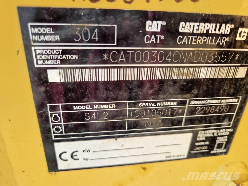 CAT 304 CR ミニ油圧ショベル 7t以下（ミニユンボ・ミニディガー）