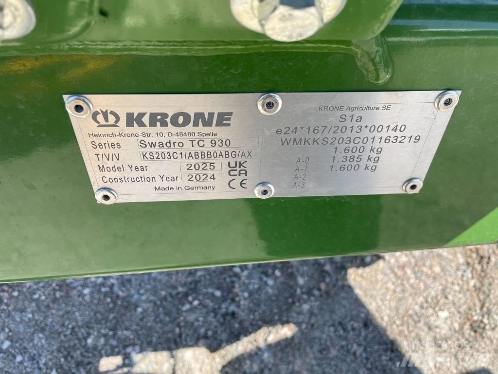 Krone TC 930 Plus ウィンドローア/レーキ