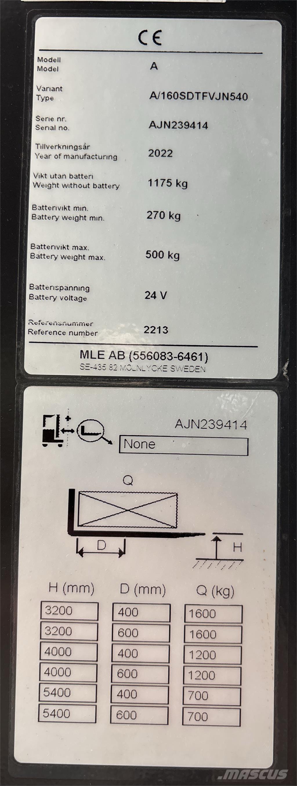 Atlet A160 自走式スタッカー