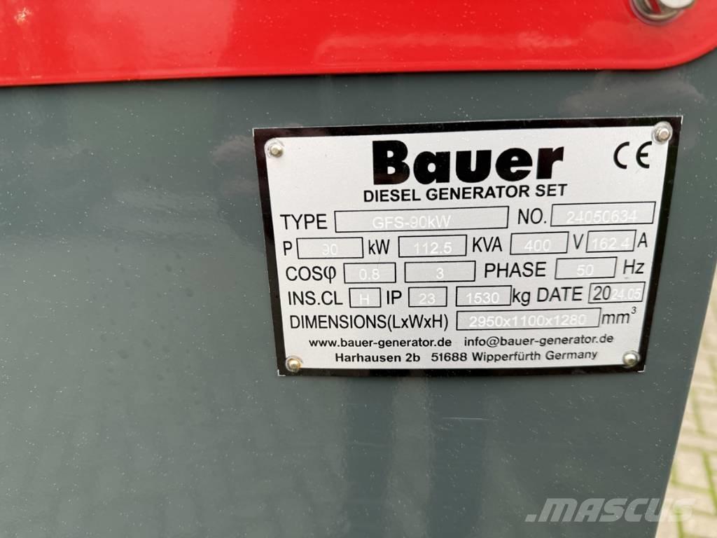 Bauer 124 KVA ディーゼル発電機