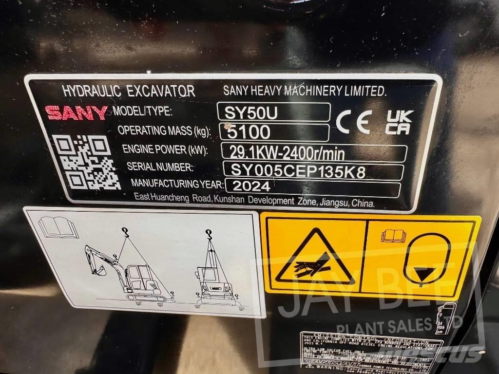 Sany SY 50 U ミニ油圧ショベル 7t以下（ミニユンボ・ミニディガー）