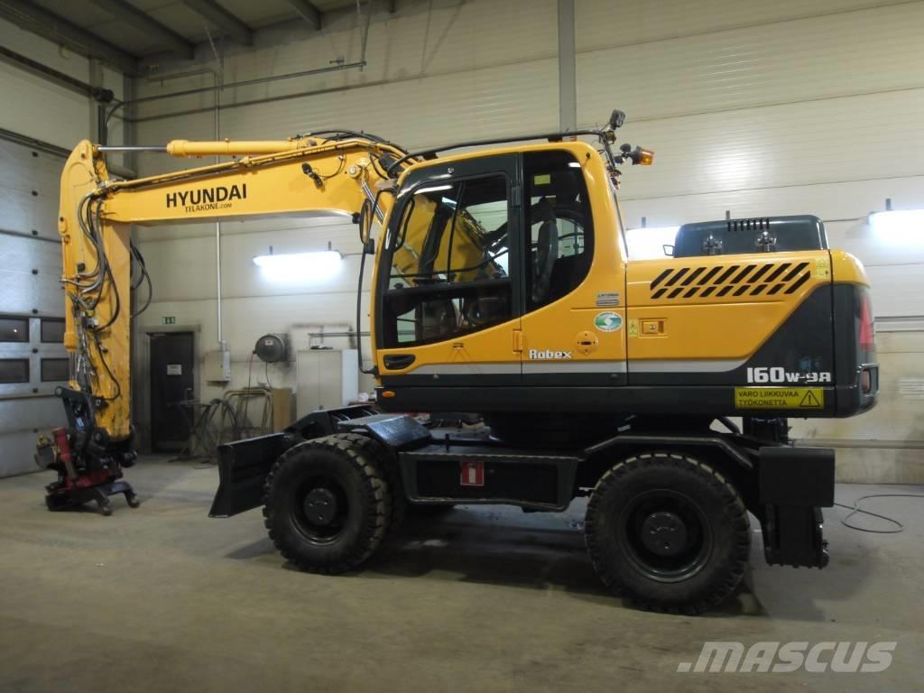 Hyundai R 160 W-9A ホイール式油圧ショベル（パワーショベル・ユンボ・バックホー）