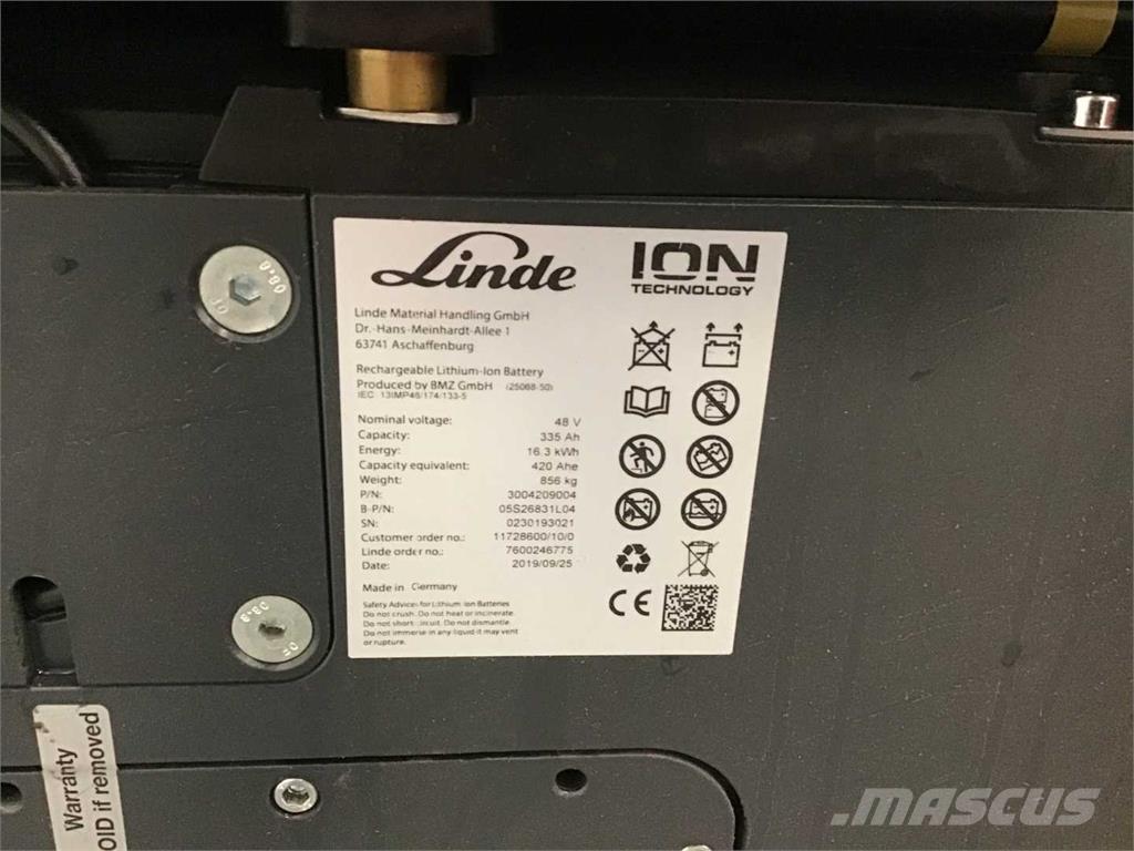 Linde E16 ION バッテリーフォークリフト