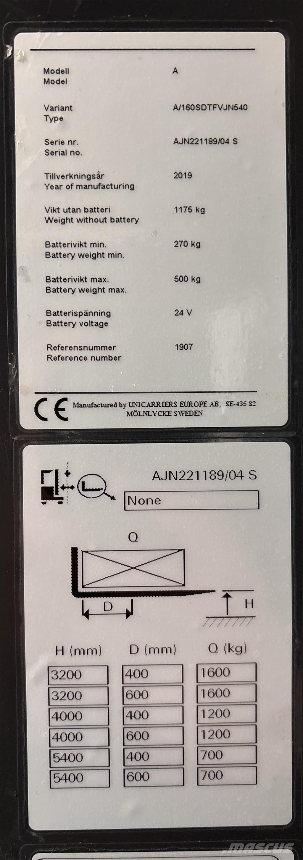 Atlet A160 自走式スタッカー