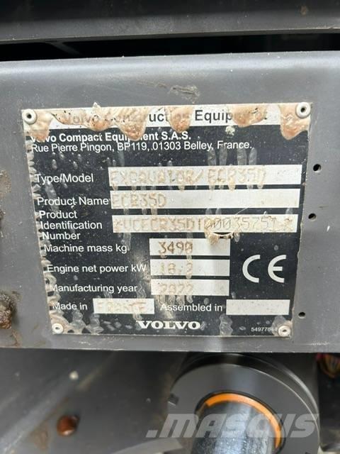 Volvo EC 35 C ミニ油圧ショベル 7t以下（ミニユンボ・ミニディガー）