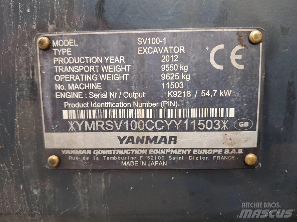 Yanmar SV 100-1 中型油圧ショベル 7ｔ-12ｔ（ユンボ・パワーショベル・バックホー）