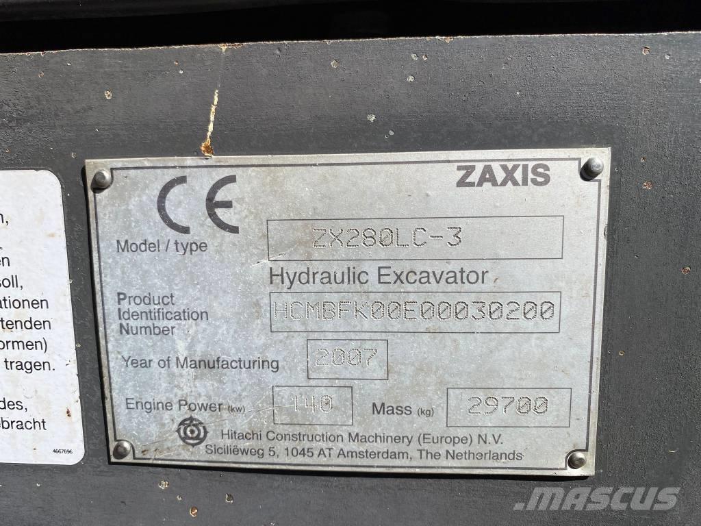 Hitachi ZX 280 LC-3 大型油圧ショベル12t以上（パワーショベル・ユンボ）