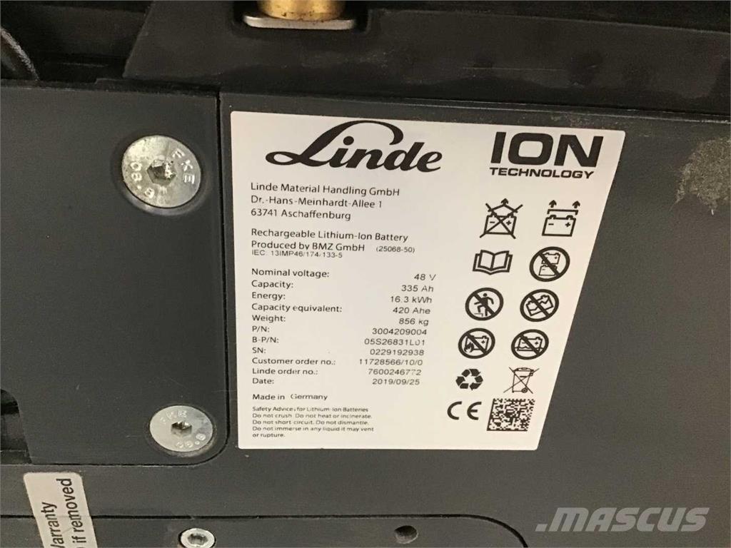 Linde E16 ION バッテリーフォークリフト