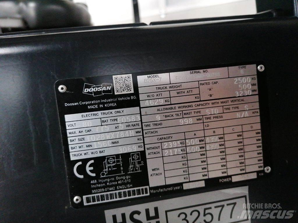 Doosan B25X-7 バッテリーフォークリフト