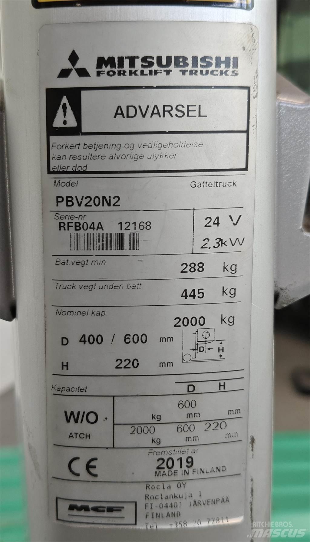 Mitsubishi PBV20N2 フォークリフト - その他