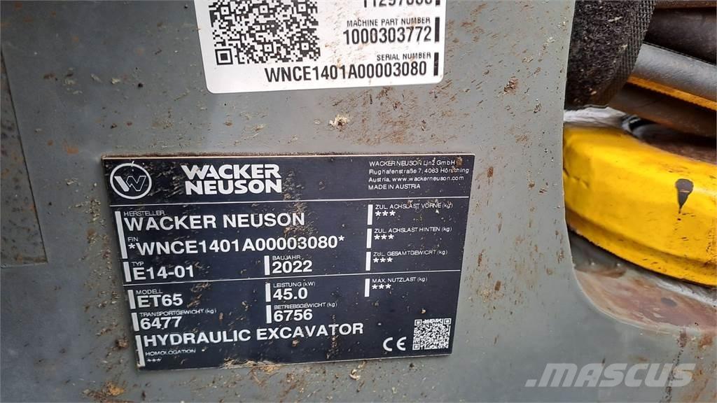 Wacker Neuson ET65 大型油圧ショベル12t以上（パワーショベル・ユンボ）