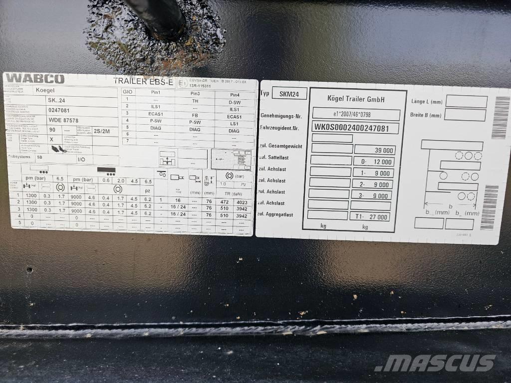 Kögel SKM24 ダンプセミトレーラー