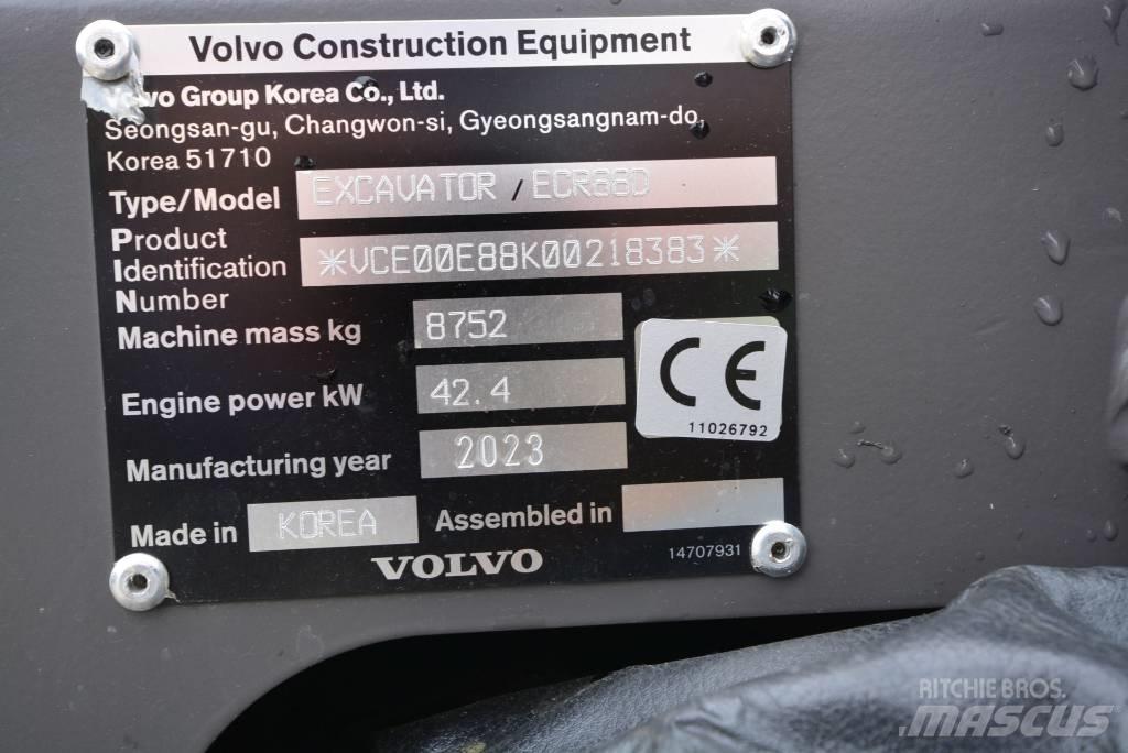 Volvo ECR 88 D Pro 中型油圧ショベル 7ｔ-12ｔ（ユンボ・パワーショベル・バックホー）