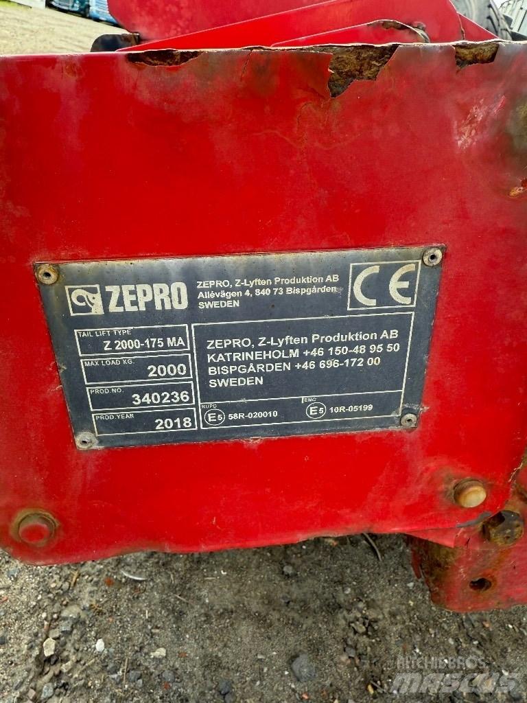  Zepro Bakgavellyft プラットフォーム