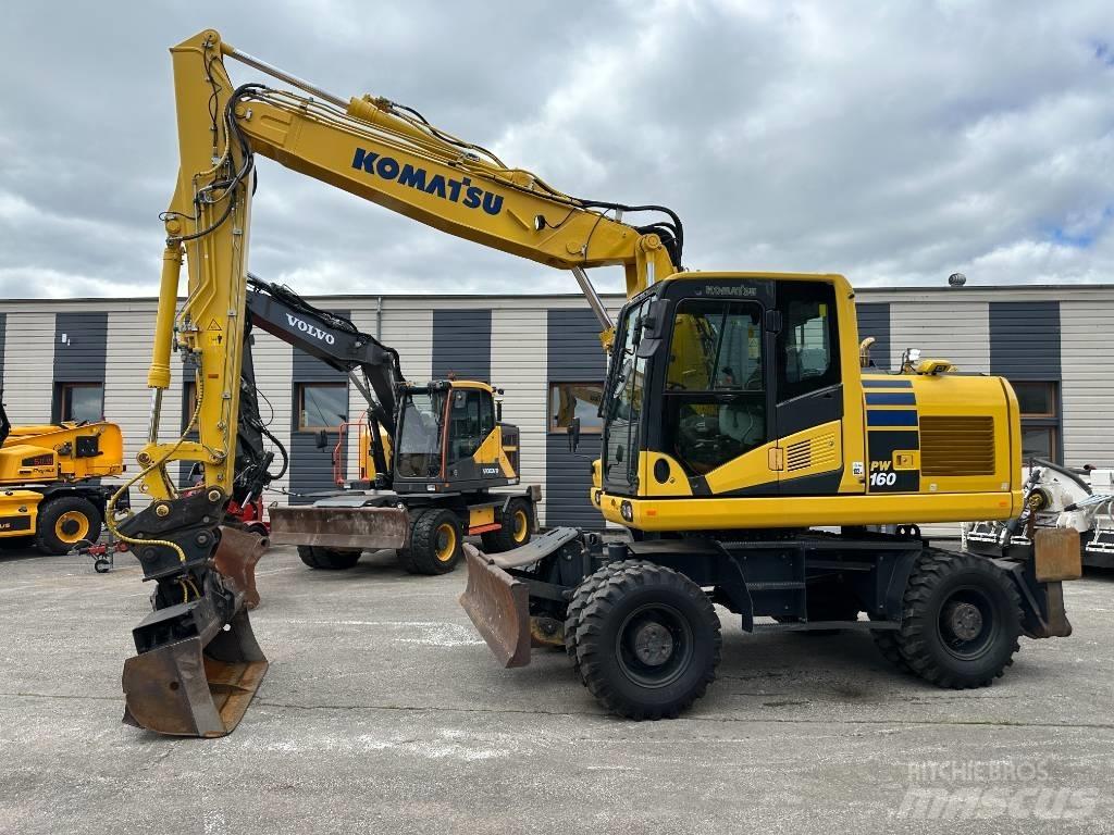Komatsu PW160-11 ホイール式油圧ショベル（パワーショベル・ユンボ・バックホー）