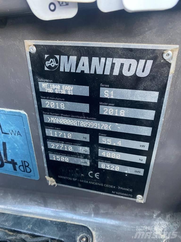 Manitou MT 1840 テレスコーピックハンドラー