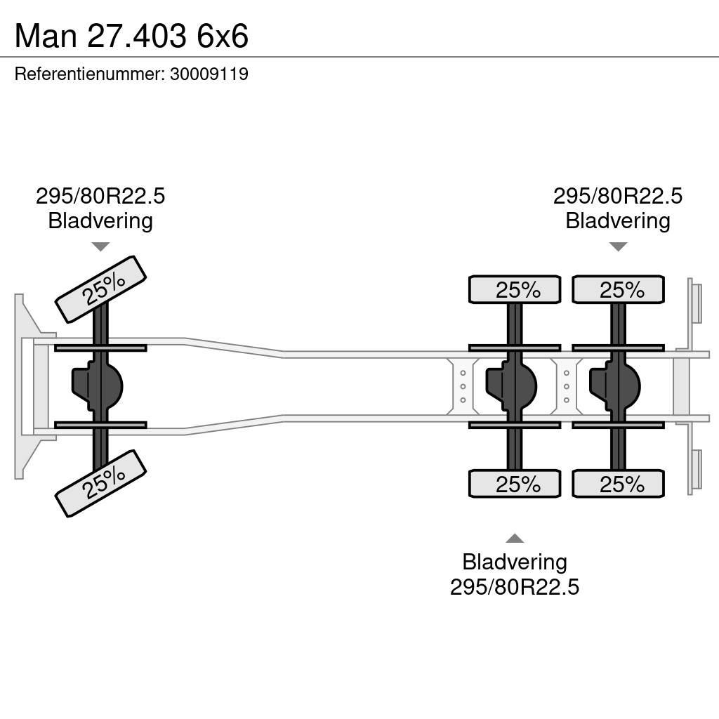 MAN 27.403 6x6 キャブ付きシャーシ
