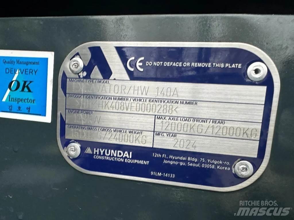 Hyundai HW140A ホイール式油圧ショベル（パワーショベル・ユンボ・バックホー）