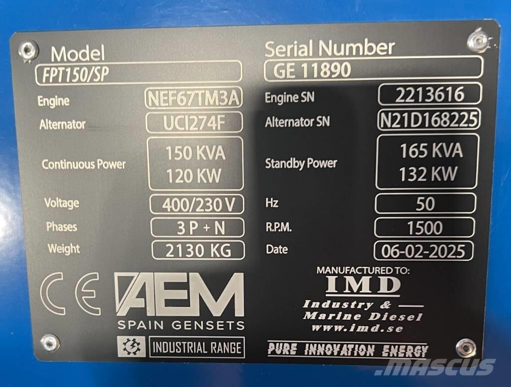  FPT 150/SP ディーゼル発電機