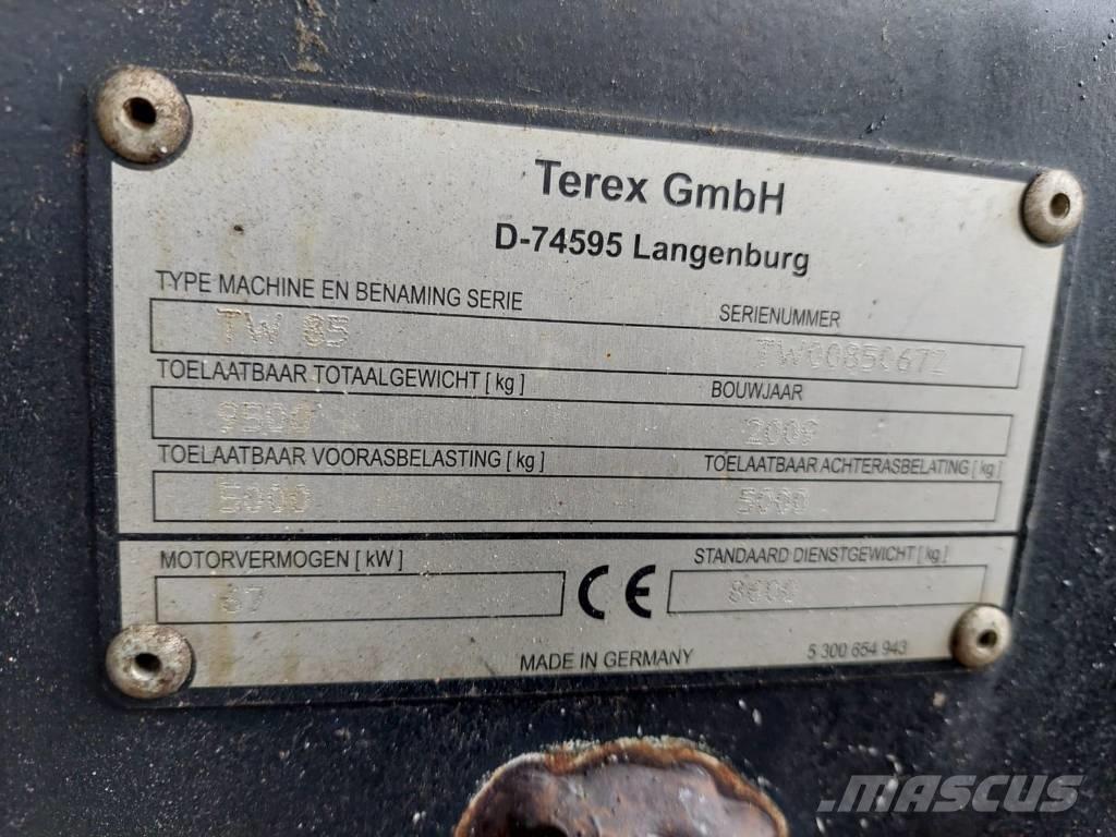 Terex TW 85 ホイール式油圧ショベル（パワーショベル・ユンボ・バックホー）