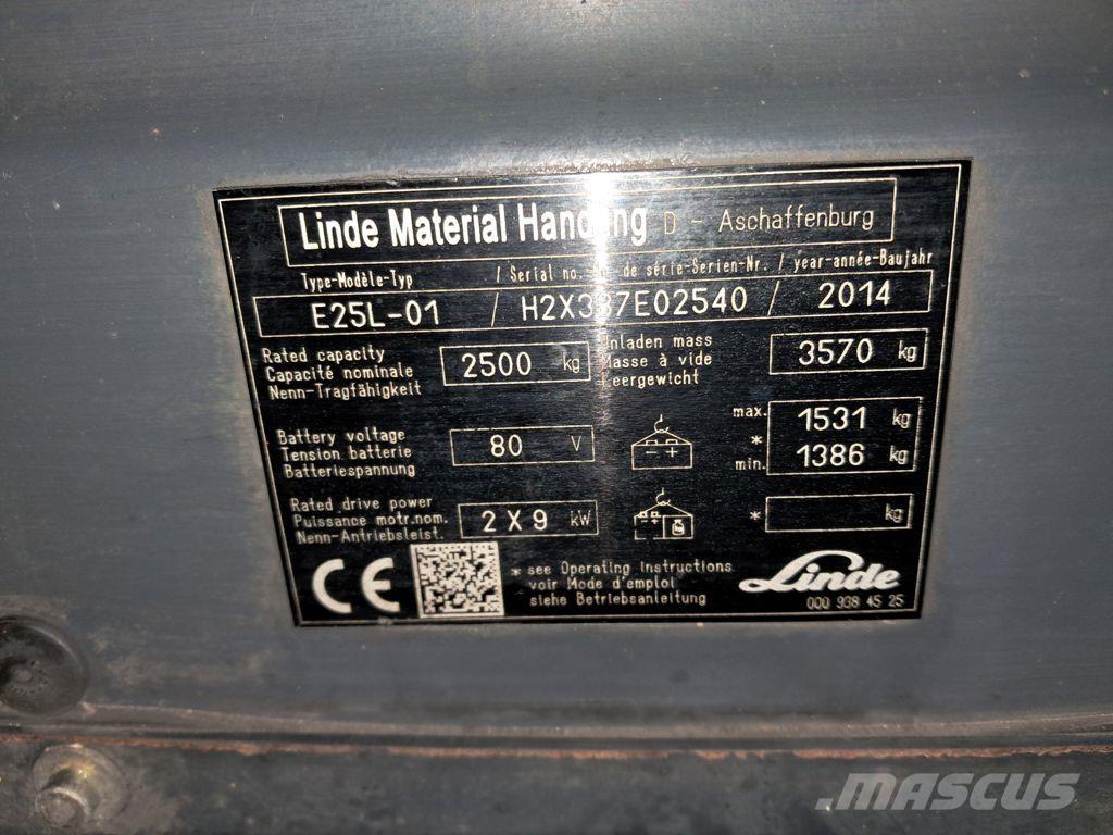 Linde E25L-01 バッテリーフォークリフト