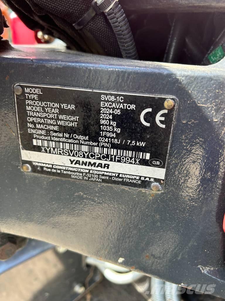 Yanmar SV08-1C ミニ油圧ショベル 7t以下（ミニユンボ・ミニディガー）