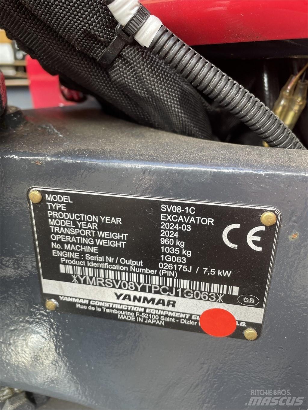 Yanmar SV 08 ミニ油圧ショベル 7t以下（ミニユンボ・ミニディガー）