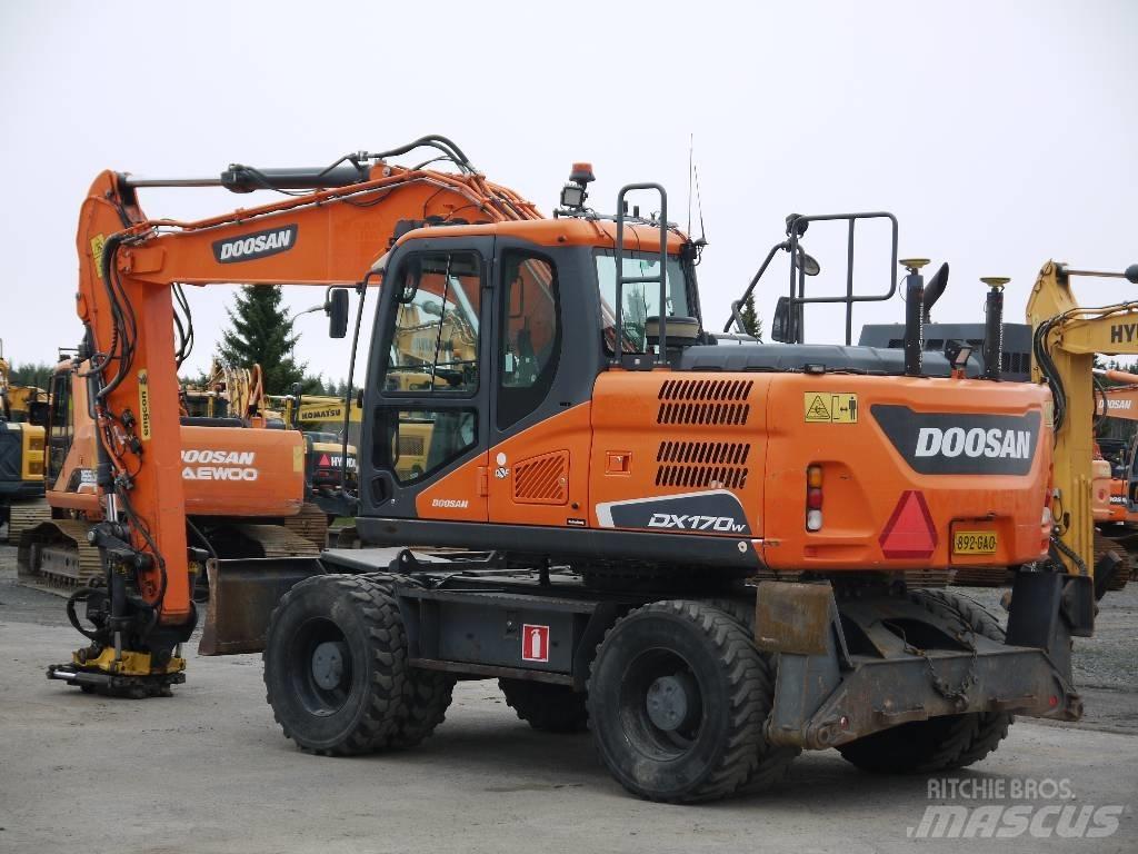 Doosan DX 170 W-5 ホイール式油圧ショベル（パワーショベル・ユンボ・バックホー）