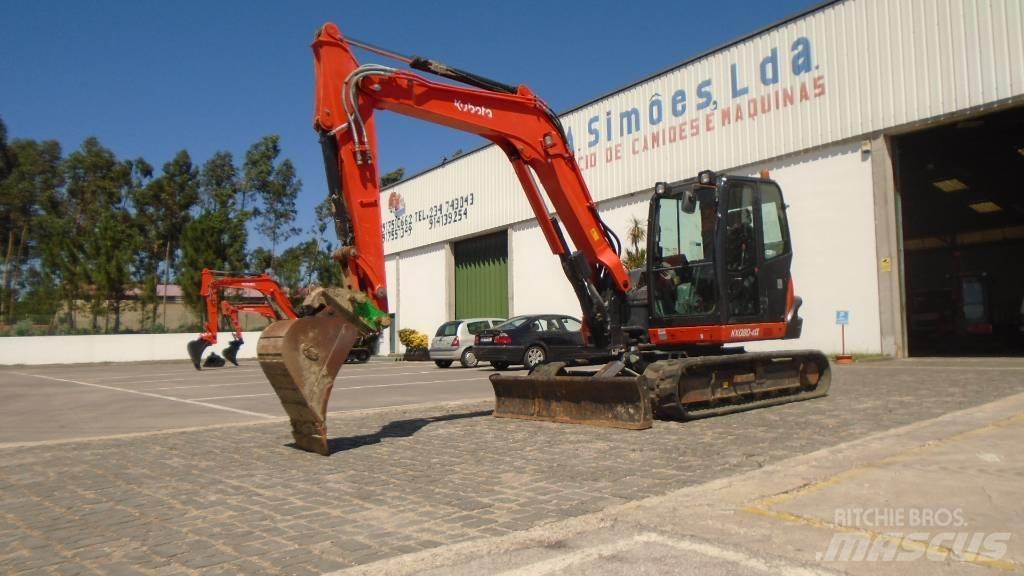 Kubota KX 080-4 中型油圧ショベル 7ｔ-12ｔ（ユンボ・パワーショベル・バックホー）