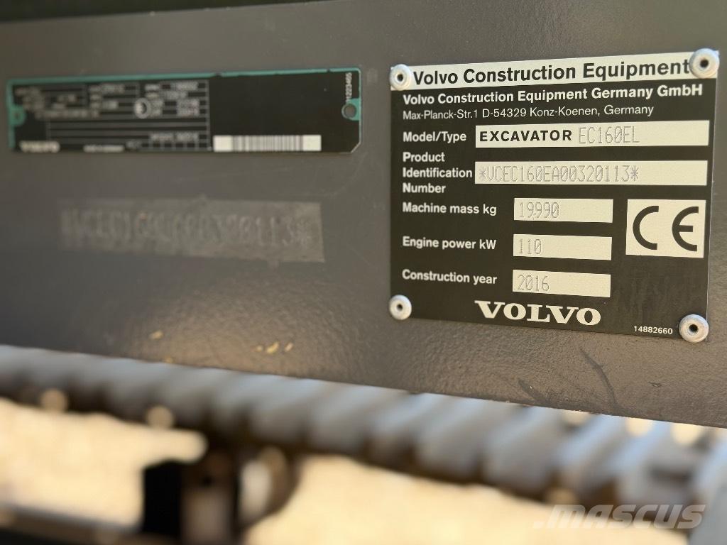 Volvo EC 160 EL 大型油圧ショベル12t以上（パワーショベル・ユンボ）