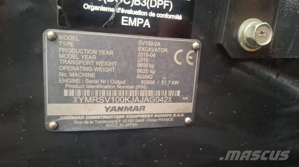 Yanmar SV 100-2A 中型油圧ショベル 7ｔ-12ｔ（ユンボ・パワーショベル・バックホー）