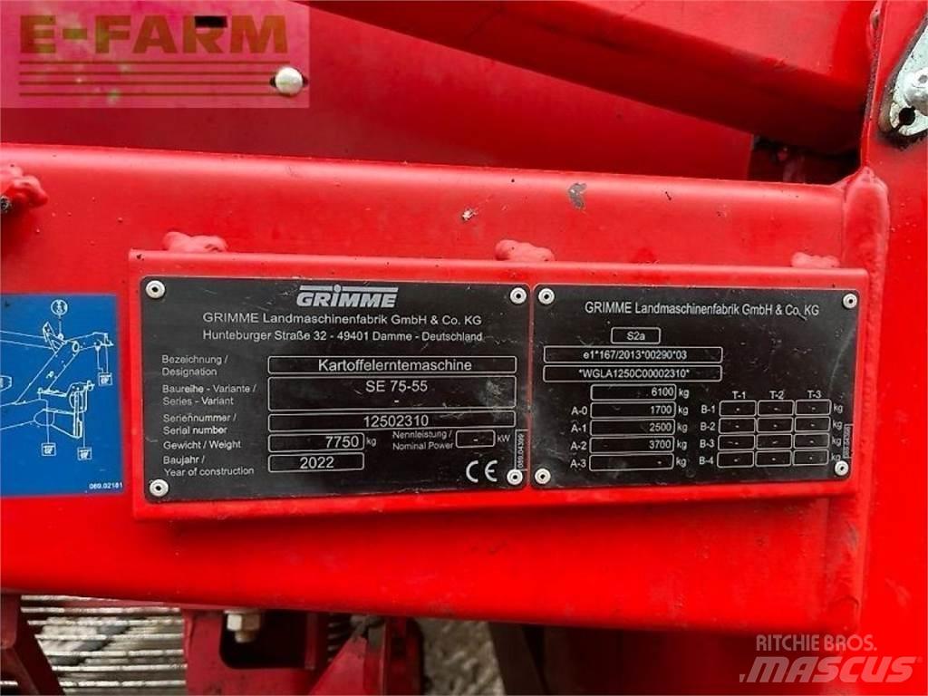 Grimme se 75-55 sb ジャガイモ収穫機・掘取機