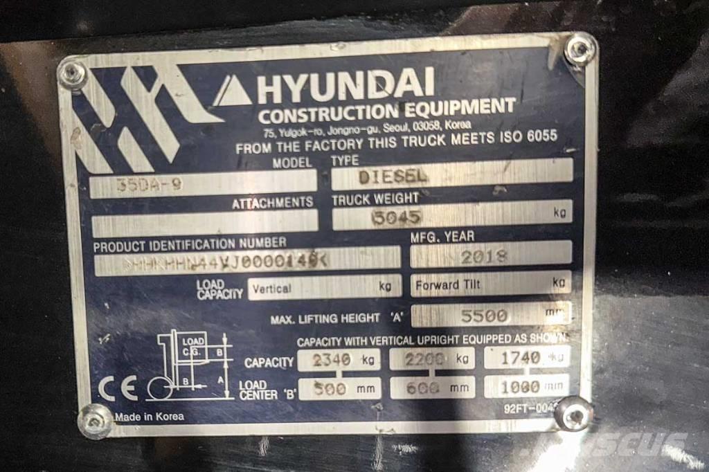Hyundai 35 DA-9 ディーゼル・軽油