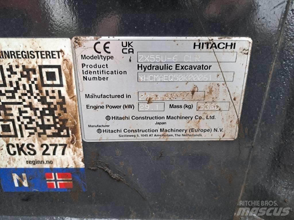 Hitachi ZX55US-6 CLR ミニ油圧ショベル 7t以下（ミニユンボ・ミニディガー）
