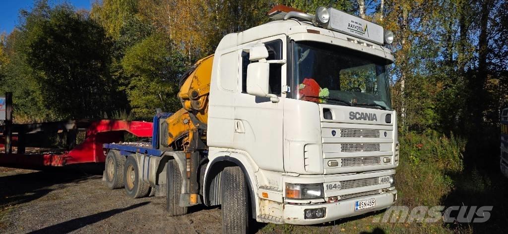Scania R 144 G クレーントラック、ユニック車