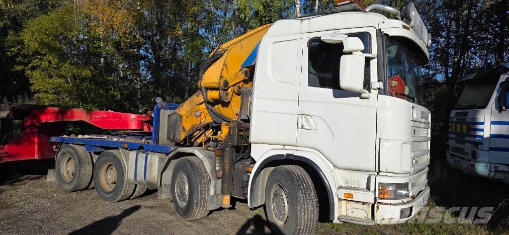 Scania R 144 G クレーントラック、ユニック車