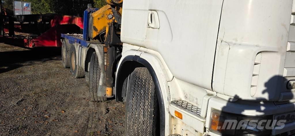 Scania R 144 G クレーントラック、ユニック車