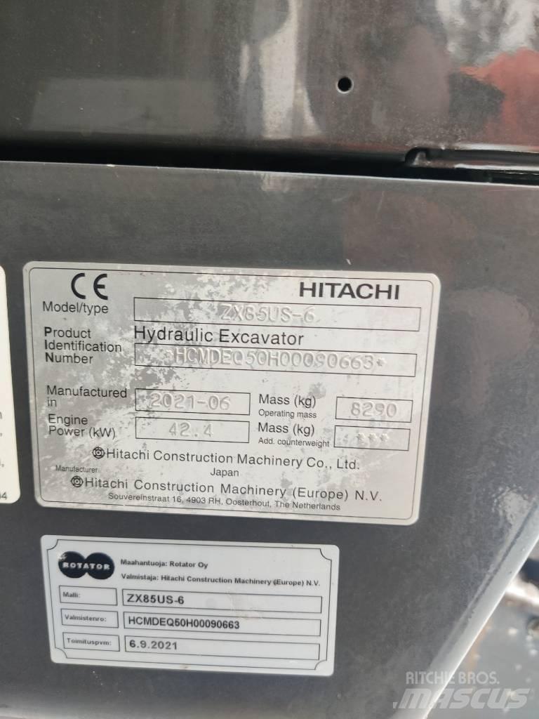 Hitachi ZX85US-6 中型油圧ショベル 7ｔ-12ｔ（ユンボ・パワーショベル・バックホー）