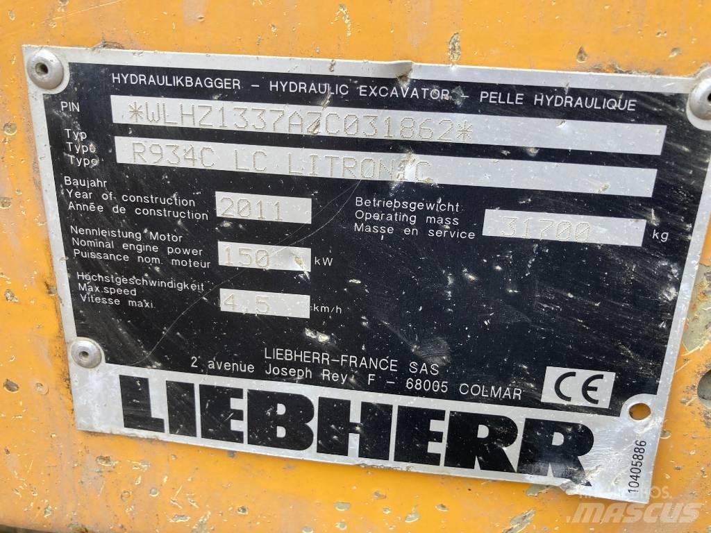 Liebherr R 934 C 大型油圧ショベル12t以上（パワーショベル・ユンボ）
