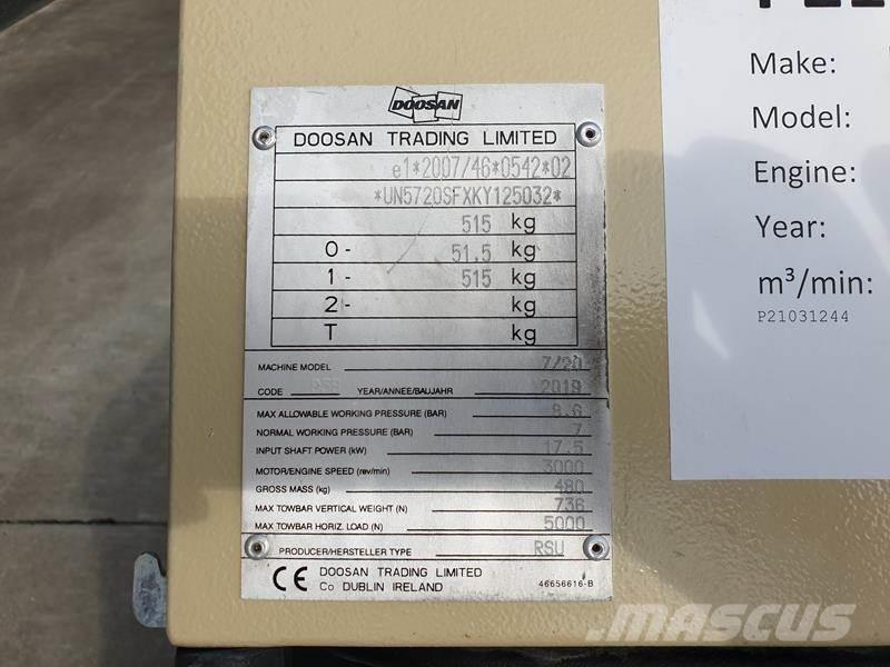Doosan 7 / 20 コンプレッサー