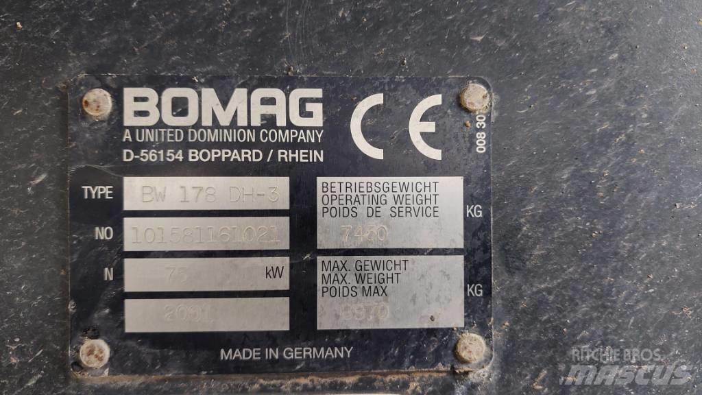 Bomag BW 178 D H-3 タンデムローラ