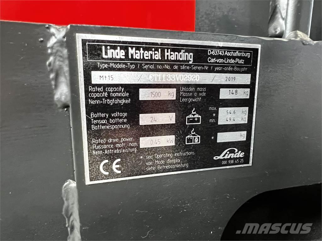 Linde MT15 ウォーキンフォークリフト
