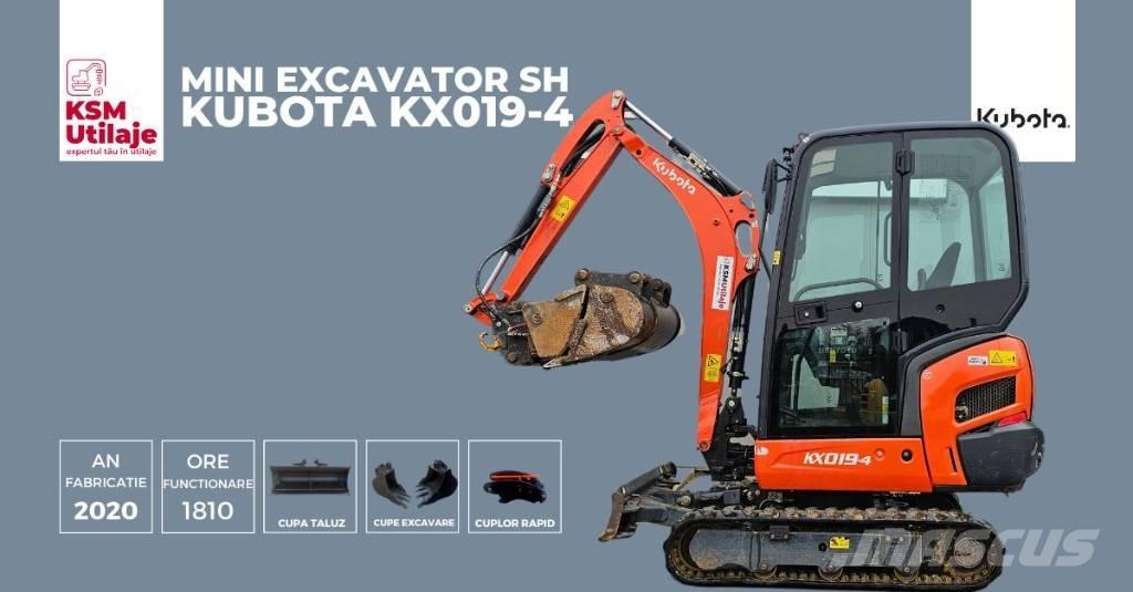 Kubota KX 019-4 ミニ油圧ショベル 7t以下（ミニユンボ・ミニディガー）