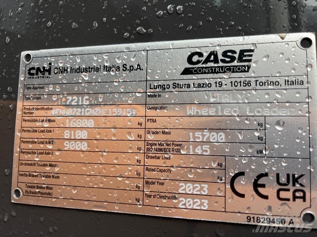 CASE 721 G ホイールローダー・タイヤショベル