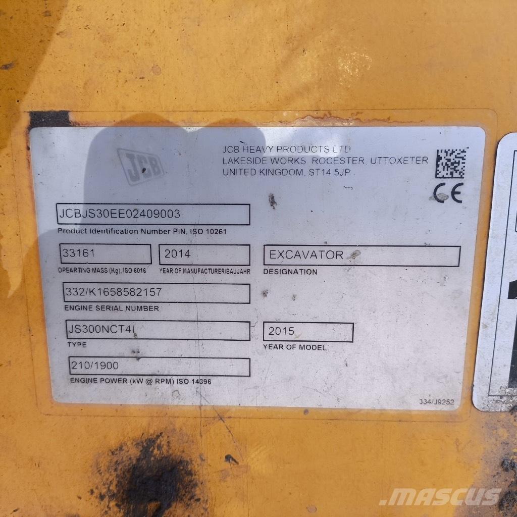 JCB JS 300 大型油圧ショベル12t以上（パワーショベル・ユンボ）