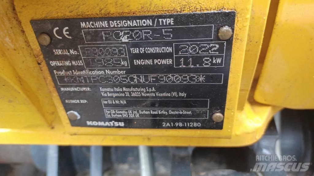 Komatsu PC 20 MR-5 ミニ油圧ショベル 7t以下（ミニユンボ・ミニディガー）